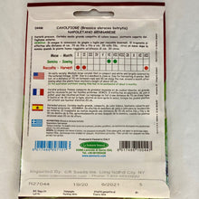 Load image into Gallery viewer, 44 - NEOPOLITAN CAULIFLOWER SEEDS